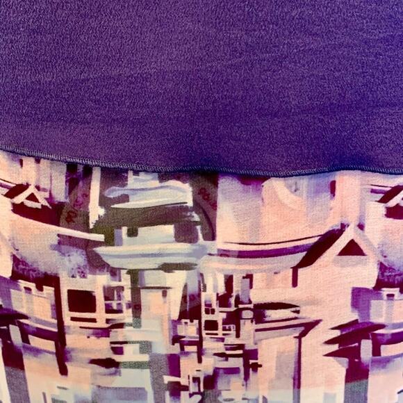 Disney Kingdom Couture Blue Silk Sleeveless Blouse – Size Medium - Picture 5 of 8